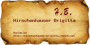 Hirschenhauser Brigitta névjegykártya